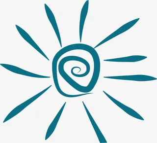 天空蓝花纹免抠