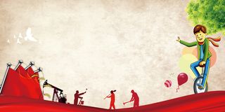 青年节卡通海报背景高清