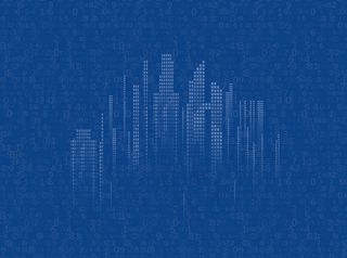 矢量几何地产房子像素格背景高清