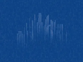 矢量几何地产房子像素格背景高清