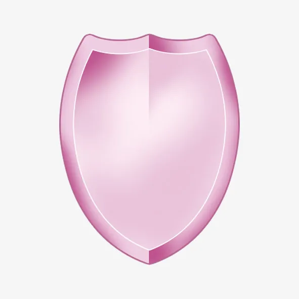 粉色盾牌元素免抠