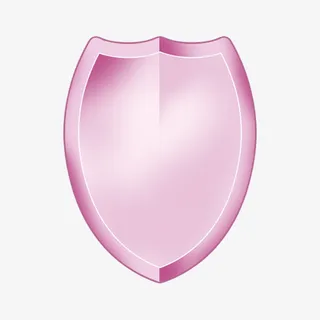 粉色盾牌元素免抠