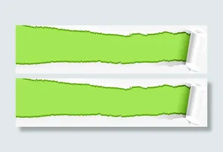 绿色撕碎纸片免抠