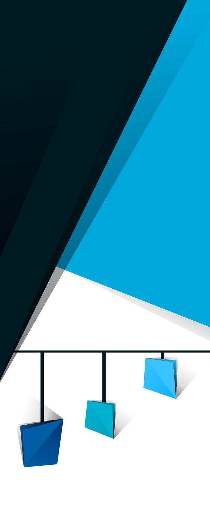 时尚设计蓝黑色几何展板背景高清