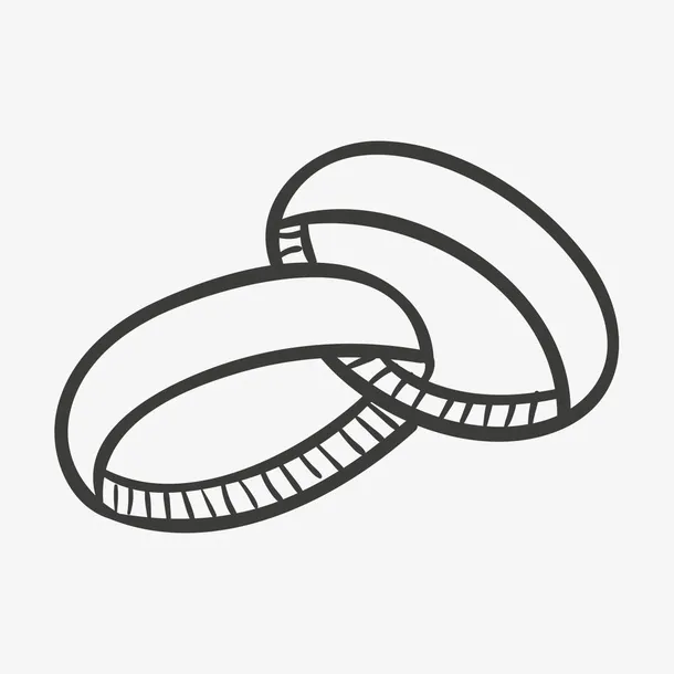 手绘卡通戒指免抠