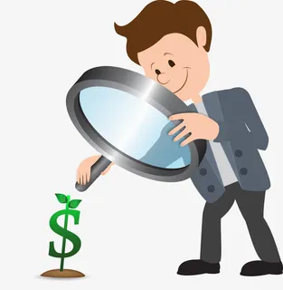 矢量手绘拿放大镜看东西的男人免抠 矢量手绘拿放大镜看东西的男人免抠