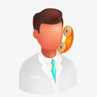 医护人员和电话免抠