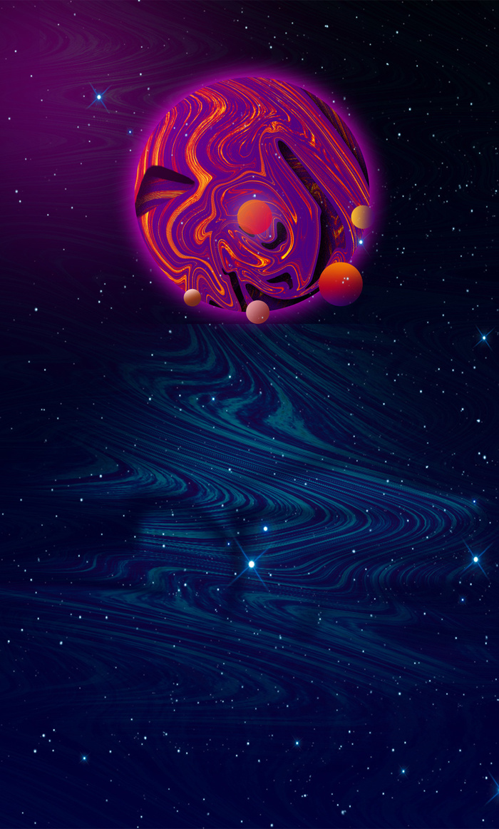 梦幻液态星球海报高清