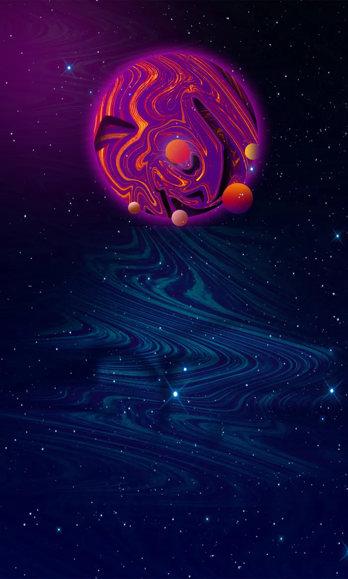 梦幻液态星球海报高清