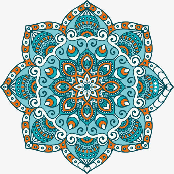 春节花纹背景PNG矢量素材