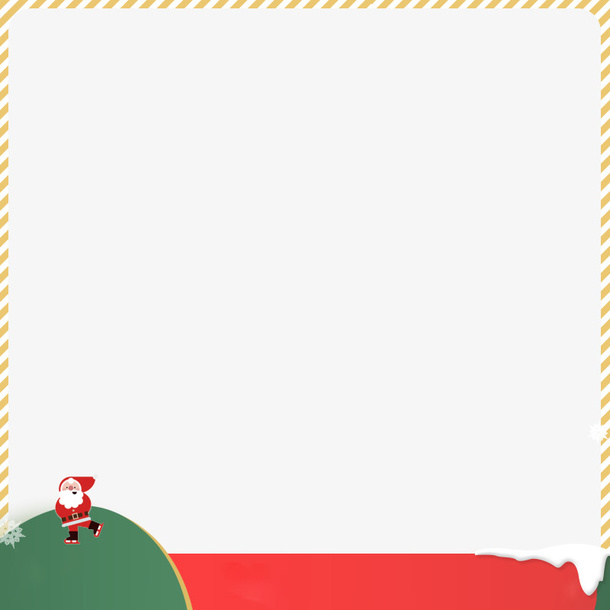 双旦礼遇季促销主图边框免抠