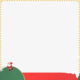 双旦礼遇季促销主图边框免抠