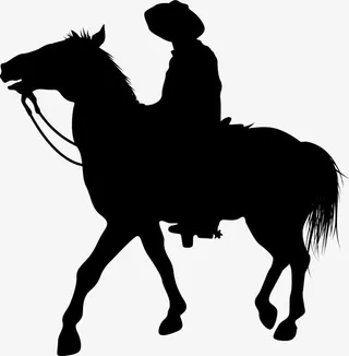 矢量骑马人免抠