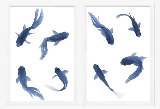 无框画卡通大厅画免抠