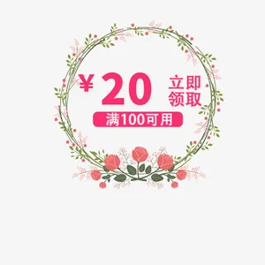 花边边框优惠券免抠