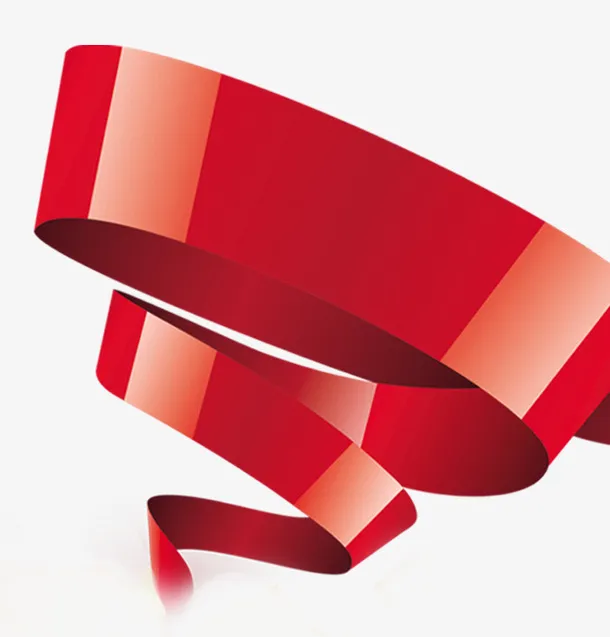 红色条带免抠