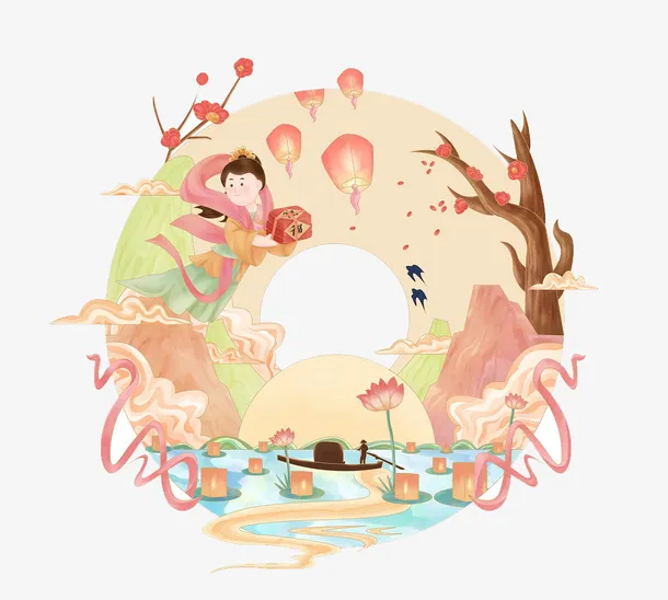 中秋节的插画1免抠