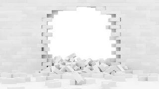 垮塌的墙壁免抠