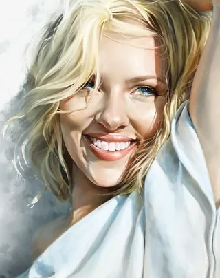 美女肖像插画免抠