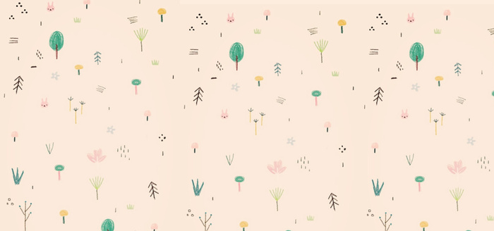 可爱卡通手绘小树背景高清