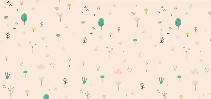 可爱卡通手绘小树背景高清