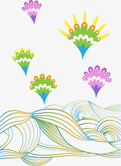 矢量创意花纹免抠