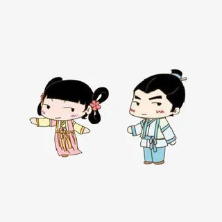 可爱男女免抠
