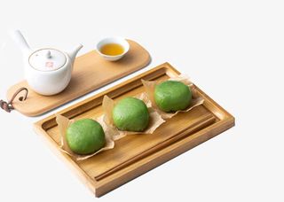 青团清明节茶布景实物免抠