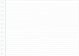 矢量手绘横格纸张免抠