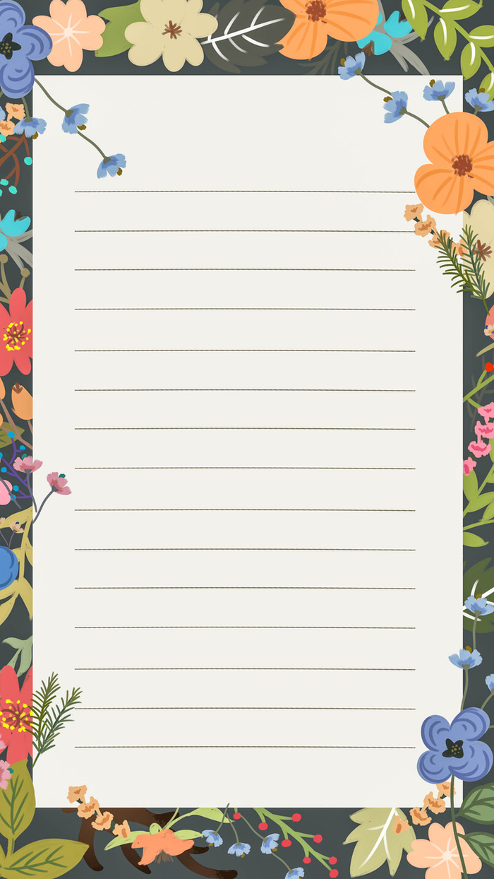 文艺气息纸张环花作业背景高清