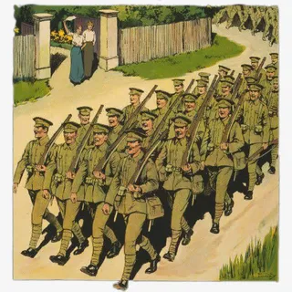 军队行进方形图片免抠