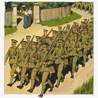 军队行进方形图片免抠