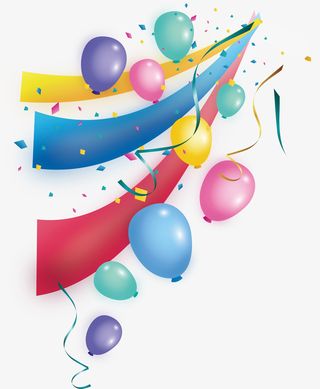 气球彩带免抠