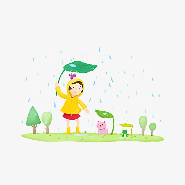 穿雨衣的女孩免抠