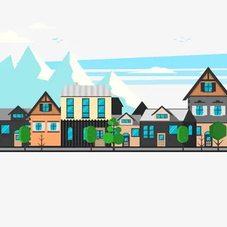 矢量小城镇免抠