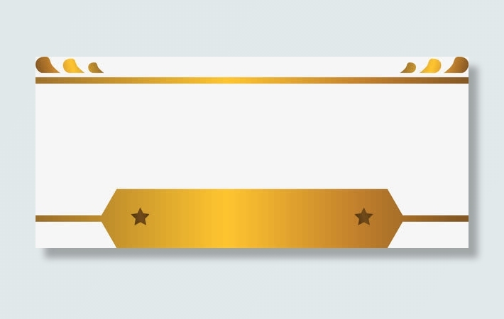 金色标签线条免抠