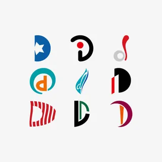 D字母图标LOGO下载免抠