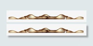 中国风新中式复古金色远山免抠