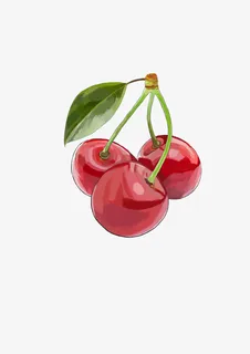 大樱桃 红樱桃水果素材免抠