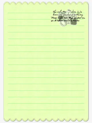 绿色蕾丝边纸张免抠