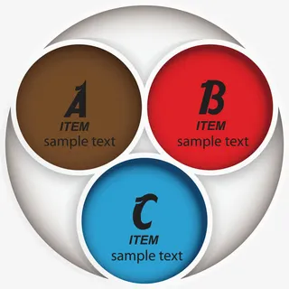 创意PPT信息标签素材免抠