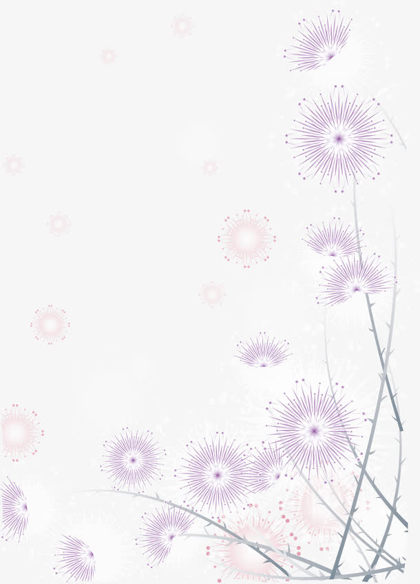 春流行装饰花纹免抠