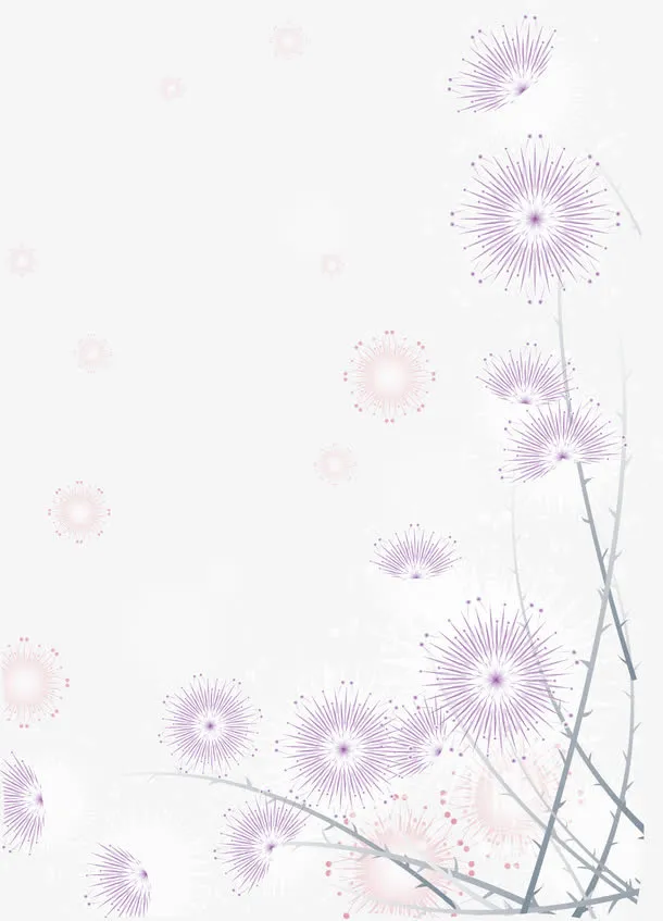 春流行装饰花纹免抠
