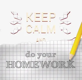 创意完成家庭作业插画矢量素材免抠