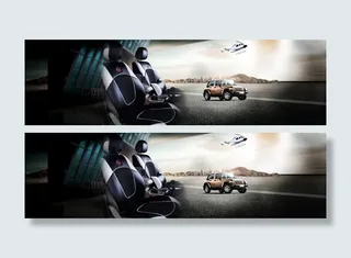 炫彩个性汽车广告背景banner