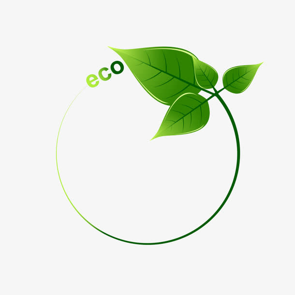 绿叶环绕eco免抠