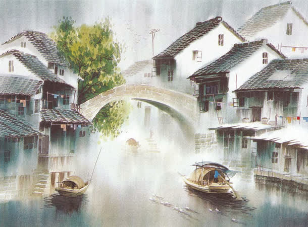 水乡背景
