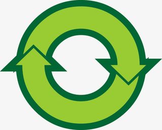 创意绿色循环箭头图免抠