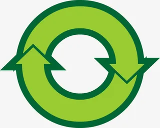 创意绿色循环箭头图免抠