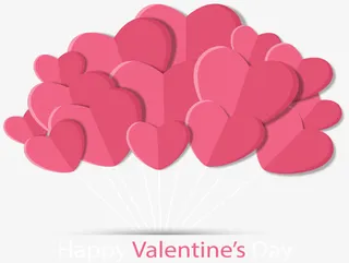 折纸情人节海报免抠